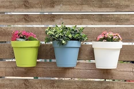 17cm wall-mounted, planter, for vertical flower, garden, or living, wall, plastic, kitchen herb