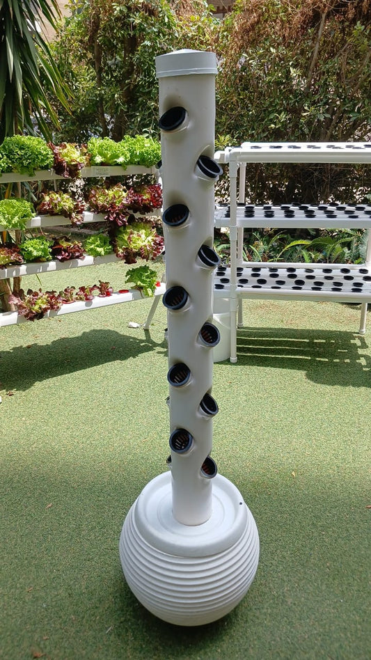 Tower, planter, for 20 seedlings in a modern style suitable for home and office decor,