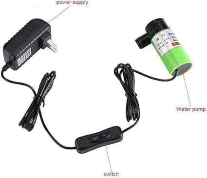 Mini submersible water pump, 12V, 30W, flow rate 4L/min, discharge height up to 7m, orange color