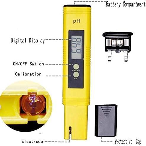 Digital pH Meter, Portable Digital pH Test Reader with 0.01pH Accuracy,