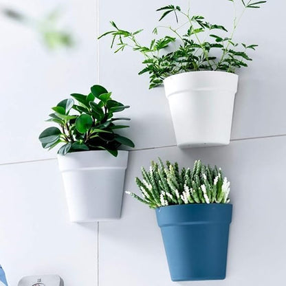 17cm wall-mounted, planter, for vertical flower, garden, or living, wall, plastic, kitchen herb