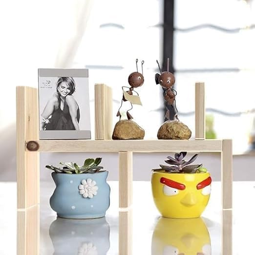 Meridian Hydroponics Wooden Plant Stand for Home and Office Decor, Balcony, Garden and Patio