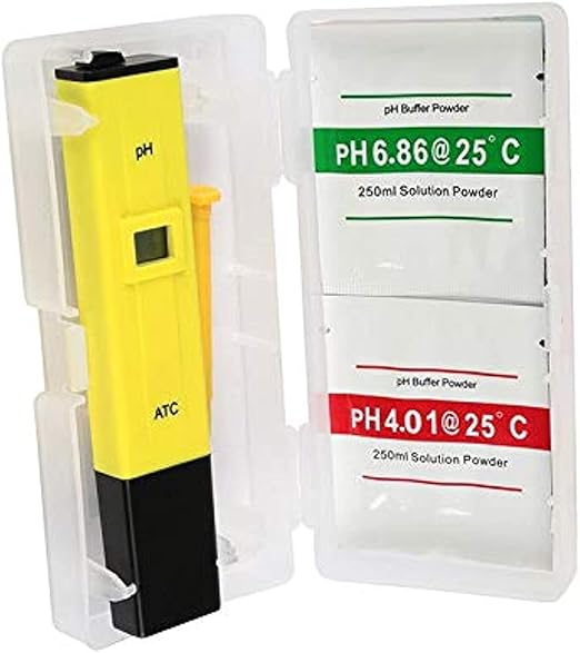 Imported, digital pH, meter for water testing, scale with calibration accessories, yellow