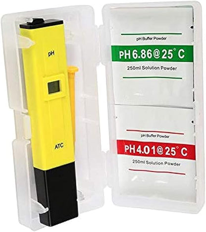 Imported, digital pH, meter for water testing, scale with calibration accessories, yellow