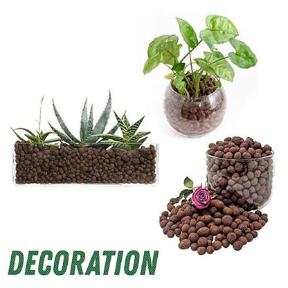 BGN Hydroponic Clay Gravel - 3k- Organic Expanded Clay Balls for Plants - pH Neutral for Plants - Hydroponic and Fish Farming Supplies in a Resealable Storage Bag