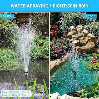 نافورة مضخة، Xkf-55p، 55 واط، راس 2.3 متر، تدفق 2300 لتر/ساعة، نافورة يمكنك تركيبها بنفسك للبرك الصغيرة وحمام السباحة وحمام الطيور والحوض
