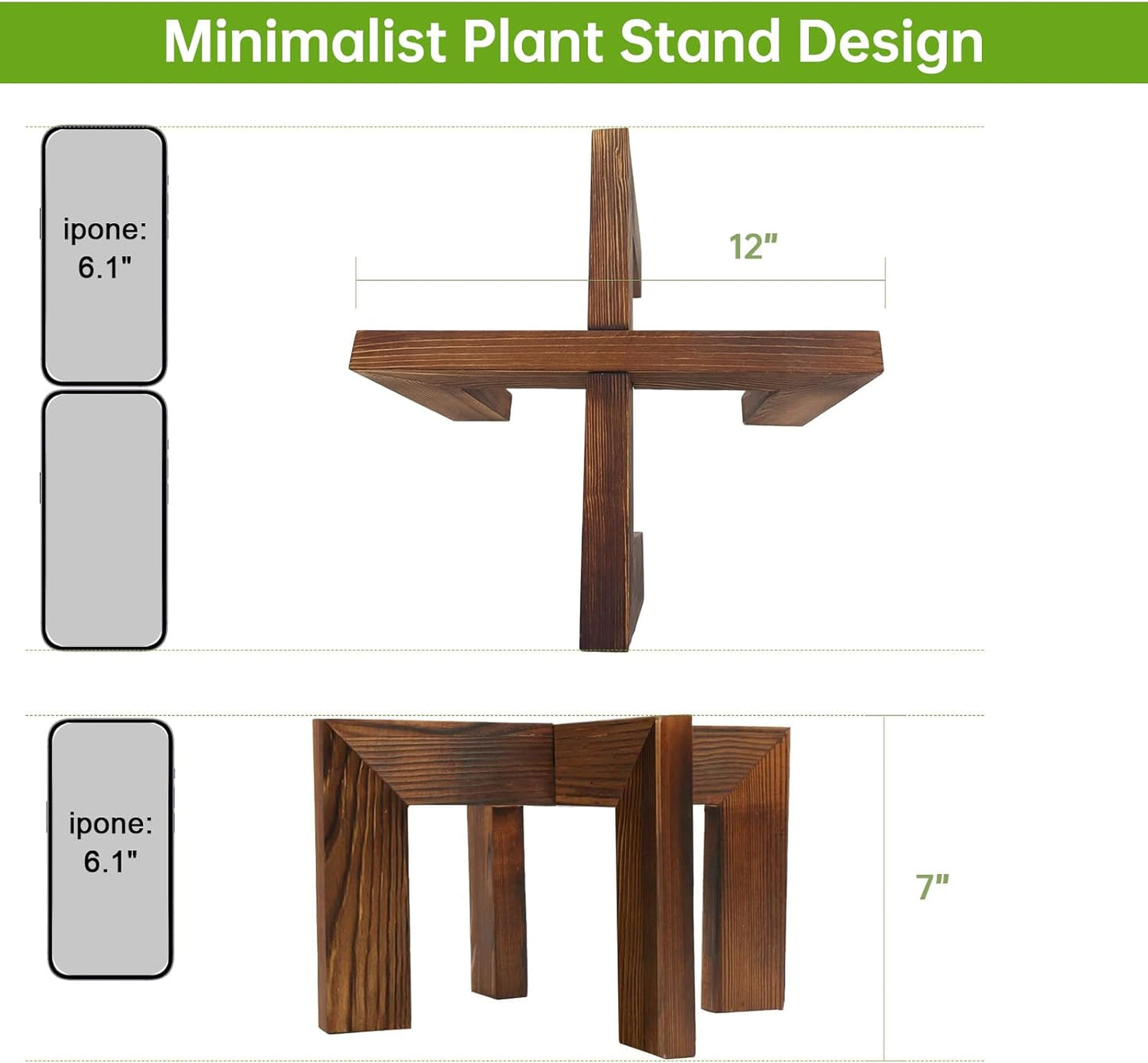 حامل نباتات خشبي داخلي حديث للزراعة، حامل نباتات داخلي حديث للزراعة، رف قوي للنباتات، مقعد خشبي لحامل نباتات الفناء، يناسب اواني الازهار المتنوعة مقاس 2- 7 سم، سهل التجميع