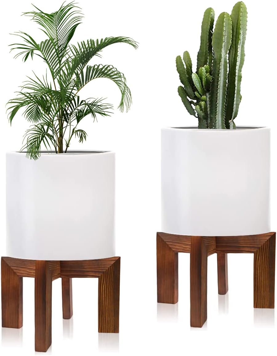 حامل نباتات خشبي داخلي حديث للزراعة، حامل نباتات داخلي حديث للزراعة، رف قوي للنباتات، مقعد خشبي لحامل نباتات الفناء، يناسب اواني الازهار المتنوعة مقاس 2- 7 سم، سهل التجميع