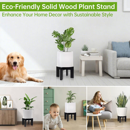 حامل نباتات خشبي داخلي حديث للزراعة، حامل نباتات داخلي حديث للزراعة، رف قوي للنباتات، مقعد خشبي لحامل نباتات الفناء، يناسب اواني الازهار المتنوعة مقاس 2- 7 سم، سهل التجميع