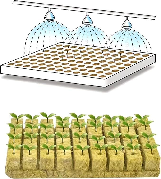 Rockwool cubes for hydroponics, 2.5-inch, 50cubes
