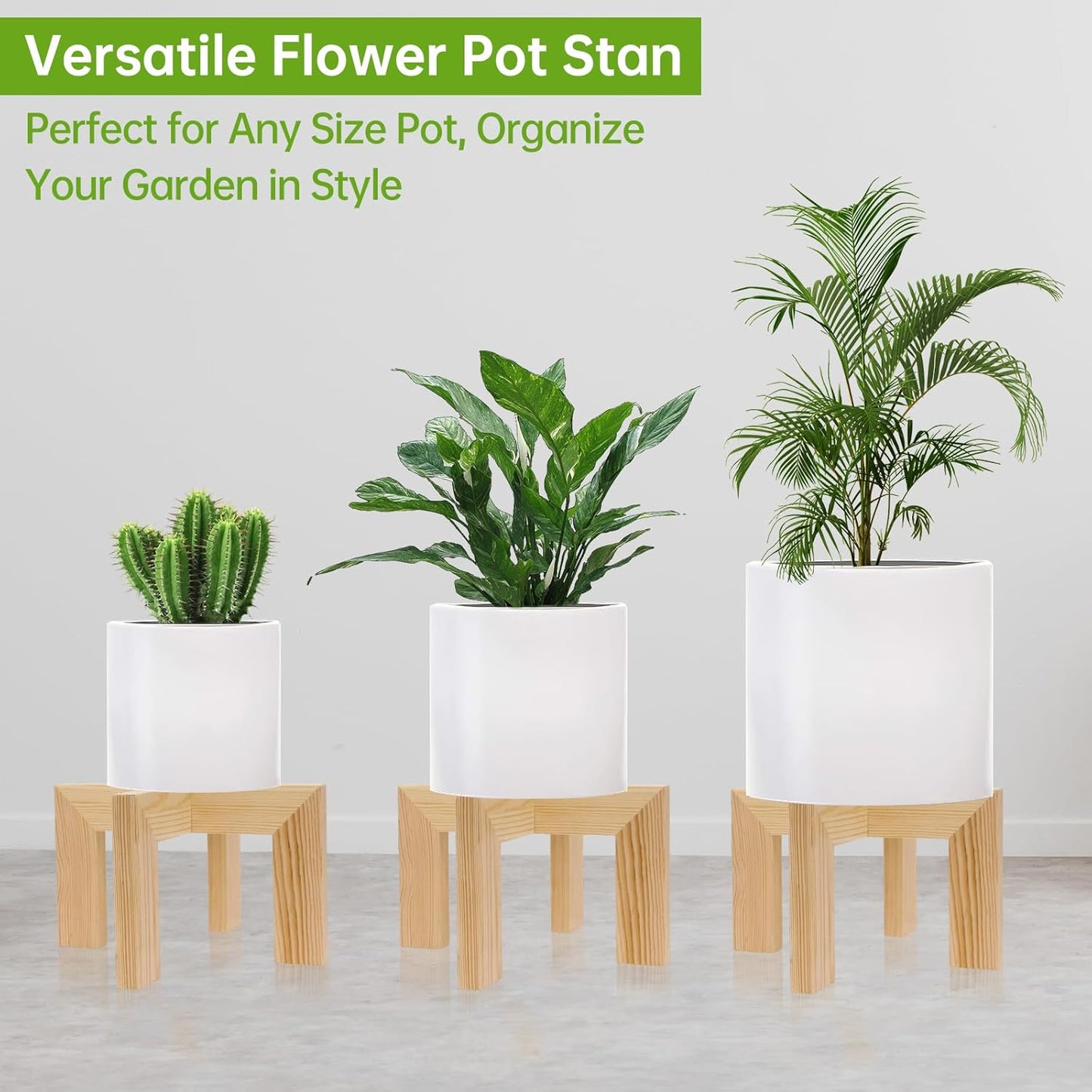 حامل نباتات خشبي داخلي حديث للزراعة، حامل نباتات داخلي حديث للزراعة، رف قوي للنباتات، مقعد خشبي لحامل نباتات الفناء، يناسب اواني الازهار المتنوعة مقاس 2- 7 سم، سهل التجميع