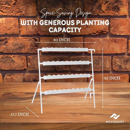 Hydroponic, Plant, Growing, System, 36-Position Indoor PVC Garden Tower with Australian