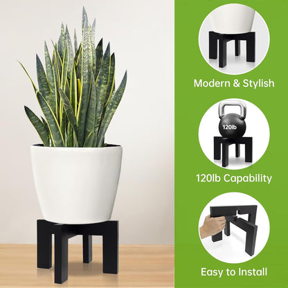 حامل نباتات خشبي داخلي حديث للزراعة، حامل نباتات داخلي حديث للزراعة، رف قوي للنباتات، مقعد خشبي لحامل نباتات الفناء، يناسب اواني الازهار المتنوعة مقاس 2- 7 سم، سهل التجميع