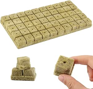 Rockwool cubes for hydroponics, 2.5-inch, 50cubes