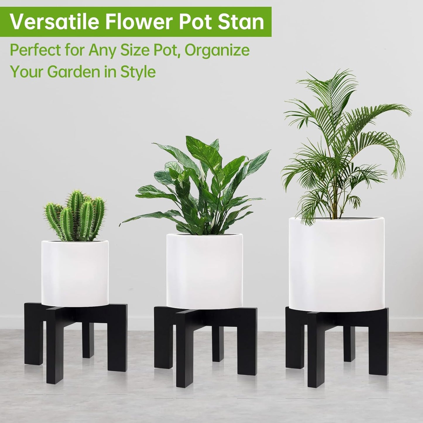 حامل نباتات خشبي داخلي حديث للزراعة، حامل نباتات داخلي حديث للزراعة، رف قوي للنباتات، مقعد خشبي لحامل نباتات الفناء، يناسب اواني الازهار المتنوعة مقاس 2- 7 سم، سهل التجميع