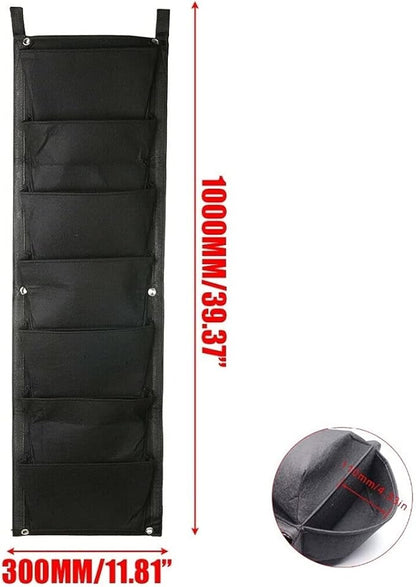 Wall-mounted hanging, plant bags, with 7 pockets,