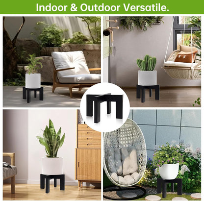 حامل نباتات خشبي داخلي حديث للزراعة، حامل نباتات داخلي حديث للزراعة، رف قوي للنباتات، مقعد خشبي لحامل نباتات الفناء، يناسب اواني الازهار المتنوعة مقاس 2- 7 سم، سهل التجميع