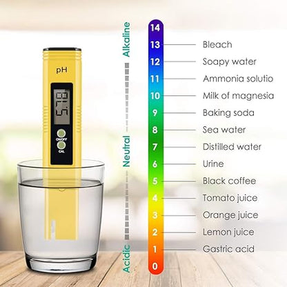 Digital pH Meter, Portable Digital pH Test Reader with 0.01pH Accuracy,
