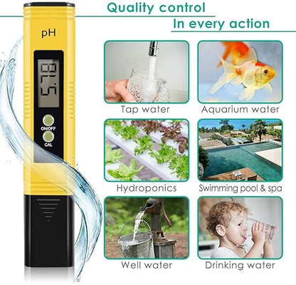 Digital pH Meter, Portable Digital pH Test Reader with 0.01pH Accuracy,