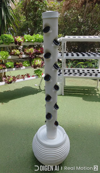 Meridian Tower Hydroponic System, 30 Holes, Vertical Garden Tower,